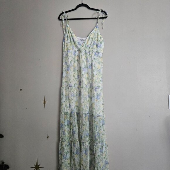 Abercrombie & Fitch Floral Maxi Dress - Yellow and Blue - Picture 2 of 5